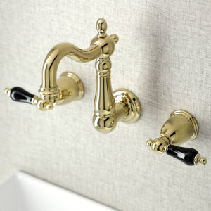 Duchess KS1222PKL Two-Handle Wall Mount Bathroom Faucet, Polished Brass