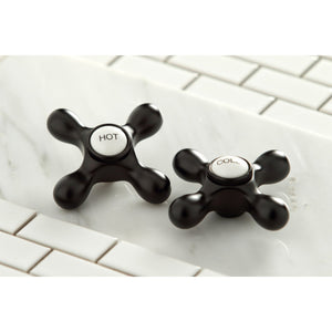 Heritage KS1225AX Two-Handle 3-Hole Wall Mount Bathroom Faucet, Oil Rubbed Bronze