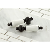 Heritage KS1225PL Two-Handle 3-Hole Wall Mount Bathroom Faucet, Oil Rubbed Bronze