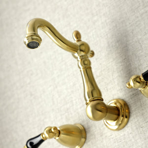 Duchess KS1227PKL Two-Handle Wall Mount Bathroom Faucet, Brushed Brass