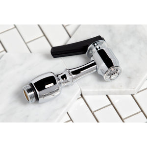 Essex KS1231BEXBS Two-Handle 2-or-4 Hole Deck Mount Kitchen Faucet with Brass Sprayer, Polished Chrome