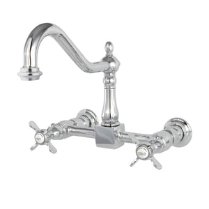 Essex KS1241BEX Two-Handle 2-Hole Wall Mount Bridge Kitchen Faucet, Polished Chrome