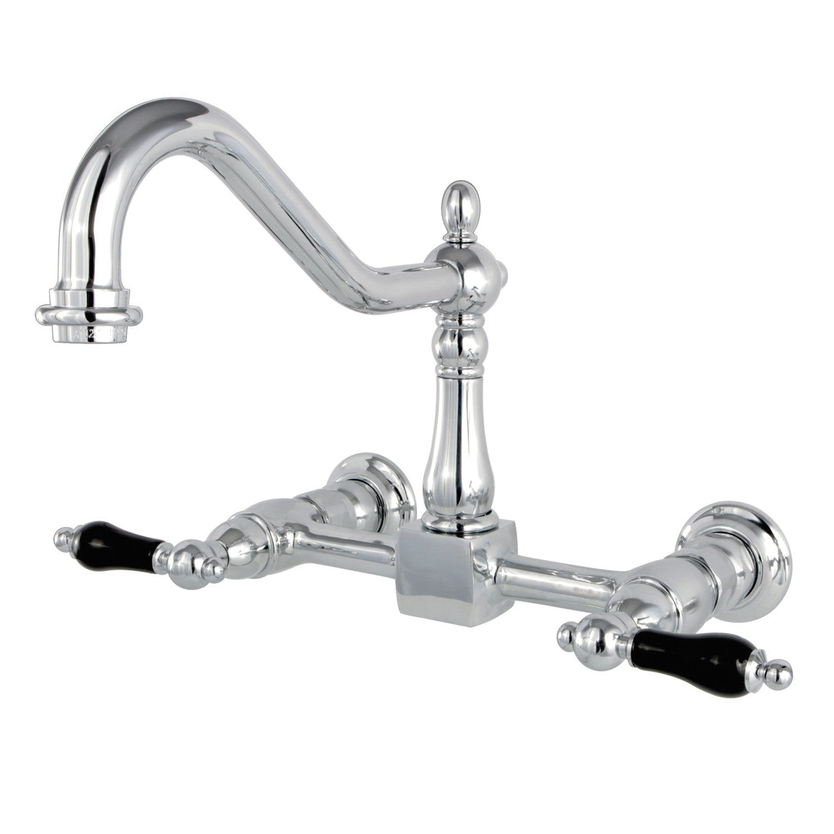 Duchess KS1241PKL Two-Handle 2-Hole Wall Mount Bridge Kitchen Faucet, Polished Chrome