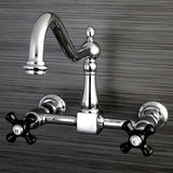 Duchess KS1241PKX Two-Handle 2-Hole Wall Mount Bridge Kitchen Faucet, Polished Chrome
