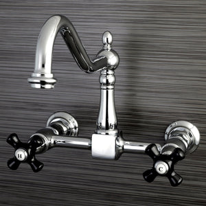 Duchess KS1241PKX Two-Handle 2-Hole Wall Mount Bridge Kitchen Faucet, Polished Chrome