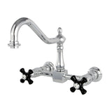 Duchess KS1241PKX Two-Handle 2-Hole Wall Mount Bridge Kitchen Faucet, Polished Chrome