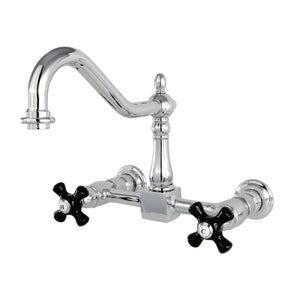 Duchess KS1241PKX Two-Handle 2-Hole Wall Mount Bridge Kitchen Faucet, Polished Chrome