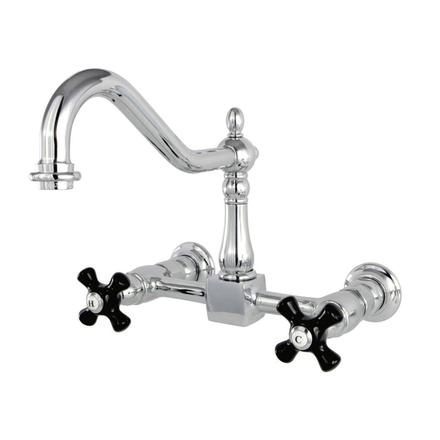 Duchess KS1241PKX Two-Handle 2-Hole Wall Mount Bridge Kitchen Faucet, Polished Chrome