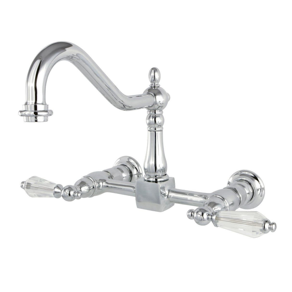 Wilshire KS1241WLL Two-Handle 2-Hole Wall Mount Bridge Kitchen Faucet, Polished Chrome