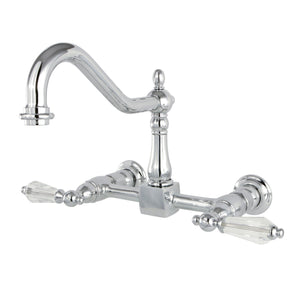 Wilshire KS1241WLL Two-Handle 2-Hole Wall Mount Bridge Kitchen Faucet, Polished Chrome