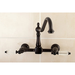 Wilshire KS1245WLL Two-Handle 2-Hole Wall Mount Bridge Kitchen Faucet, Oil Rubbed Bronze