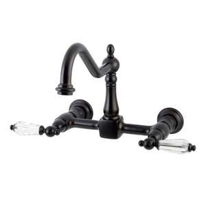 Wilshire KS1245WLL Two-Handle 2-Hole Wall Mount Bridge Kitchen Faucet, Oil Rubbed Bronze