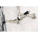 Duchess KS1246PKL Two-Handle 2-Hole Wall Mount Bridge Kitchen Faucet, Polished Nickel