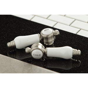 Bel-Air KS1248BPL Two-Handle 2-Hole Wall Mount Bridge Kitchen Faucet, Brushed Nickel