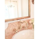 Heritage KS1252AX Two-Handle 3-Hole Wall Mount Bathroom Faucet, Polished Brass