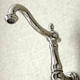 Duchess KS1256PKL Two-Handle Wall Mount Bathroom Faucet, Polished Nickel
