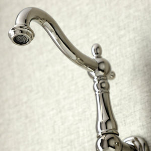 Duchess KS1256PKL Two-Handle Wall Mount Bathroom Faucet, Polished Nickel