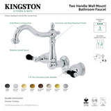 Duchess KS1257PKL Two-Handle Wall Mount Bathroom Faucet, Brushed Brass