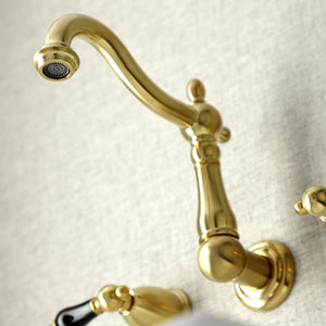 Duchess KS1257PKL Two-Handle Wall Mount Bathroom Faucet, Brushed Brass
