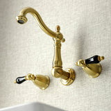 Duchess KS1257PKL Two-Handle Wall Mount Bathroom Faucet, Brushed Brass