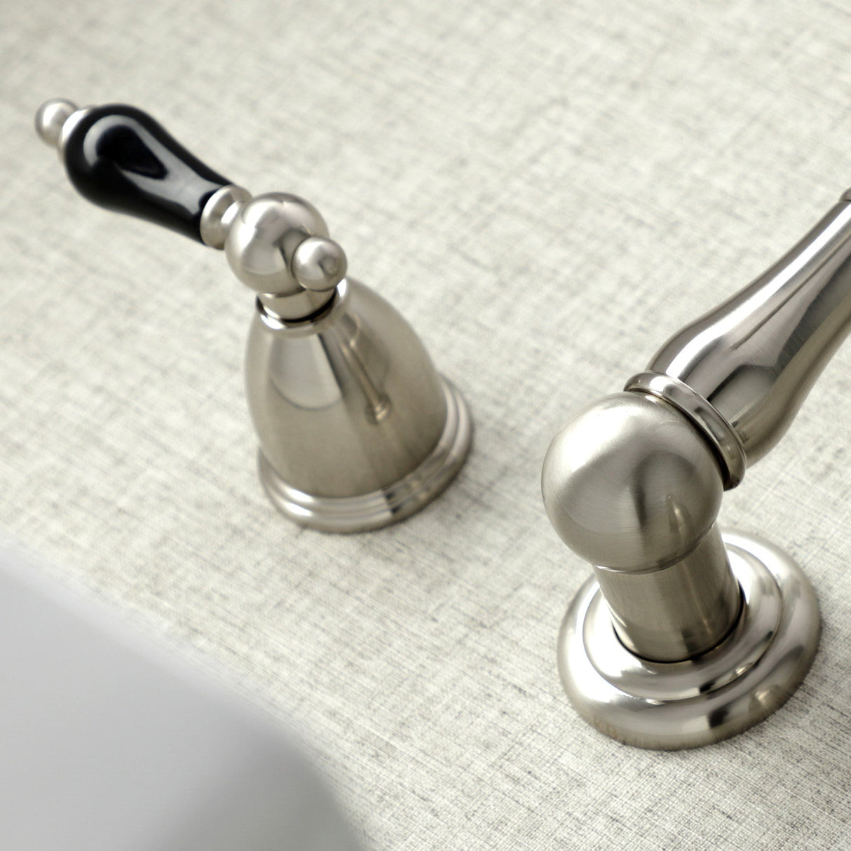 Duchess KS1258PKL Two-Handle Wall Mount Bathroom Faucet, Brushed Nickel