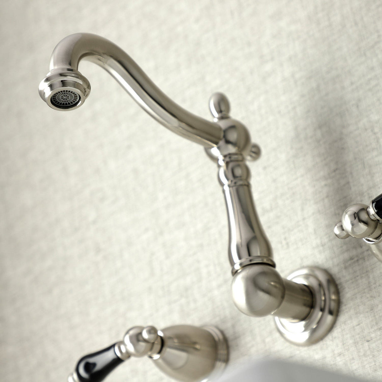 Duchess KS1258PKL Two-Handle Wall Mount Bathroom Faucet, Brushed Nickel