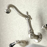 Duchess KS1258PKL Two-Handle Wall Mount Bathroom Faucet, Brushed Nickel