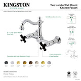 Duchess KS1260PKX Two-Handle 2-Hole Wall Mount Kitchen Faucet, Matte Black