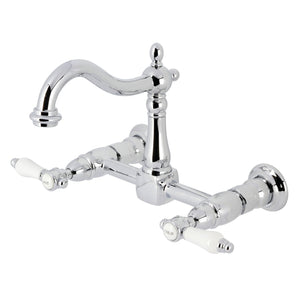 Bel-Air KS1261BPL Two-Handle 2-Hole Wall Mount Kitchen Faucet, Polished Chrome