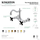 Duchess KS1261PKX Two-Handle 2-Hole Wall Mount Kitchen Faucet, Polished Chrome