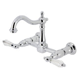 Willshire KS1261WLL Two-Handle 2-Hole Wall Mount Kitchen Faucet, Polished Chrome