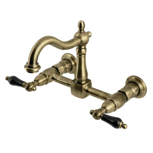 Duchess KS1263PKL Two-Handle 2-Hole Wall Mount Kitchen Faucet, Antique Brass
