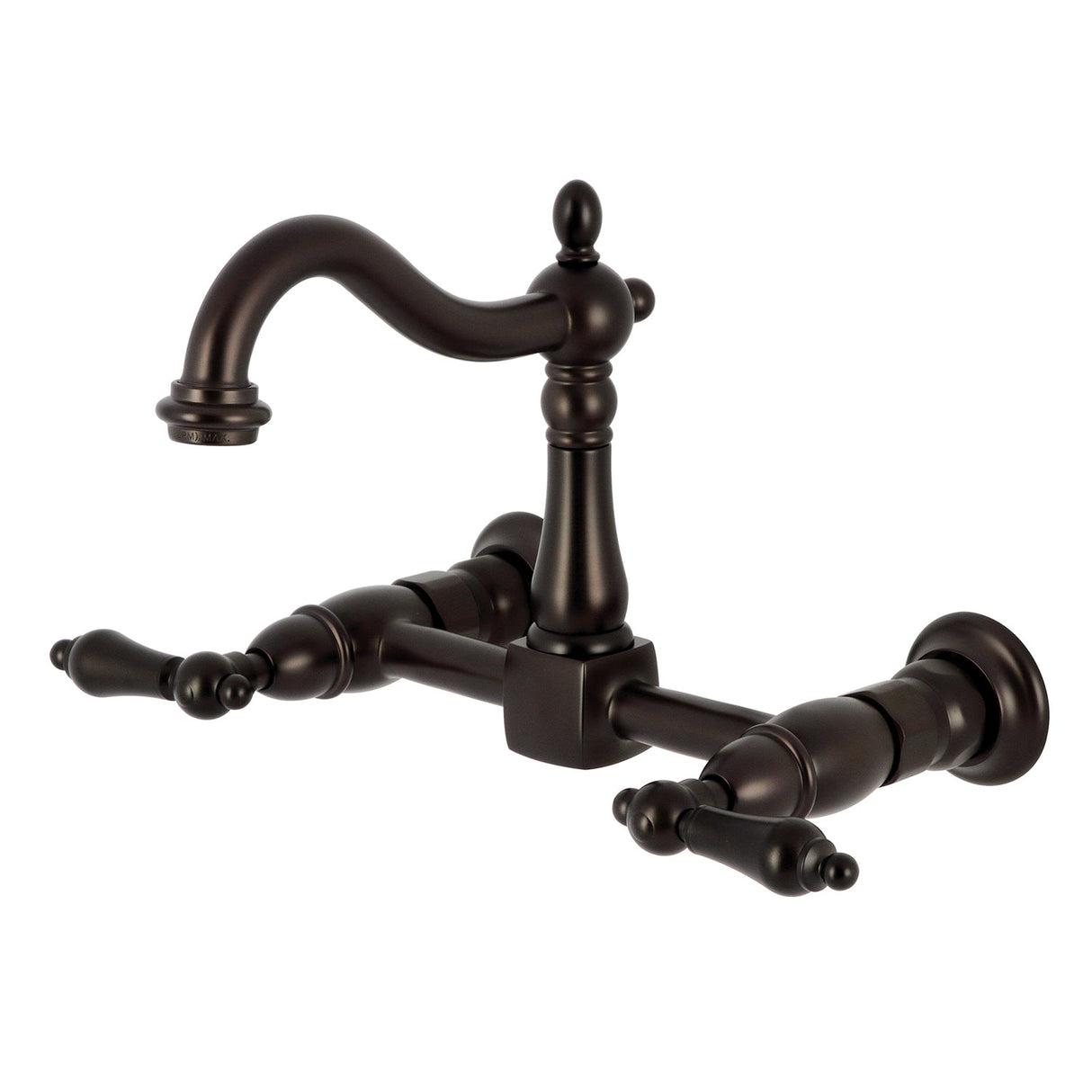 Heritage KS1265AL Two-Handle 2-Hole Wall Mount Kitchen Faucet, Oil Rubbed Bronze
