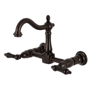 Heritage KS1265AL Two-Handle 2-Hole Wall Mount Kitchen Faucet, Oil Rubbed Bronze