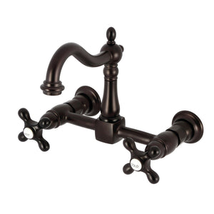 Heritage KS1265AX Two-Handle 2-Hole Wall Mount Kitchen Faucet, Oil Rubbed Bronze