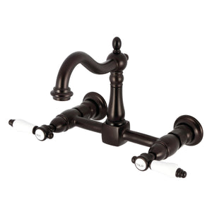 Bel-Air KS1265BPL Two-Handle 2-Hole Wall Mount Kitchen Faucet, Oil Rubbed Bronze