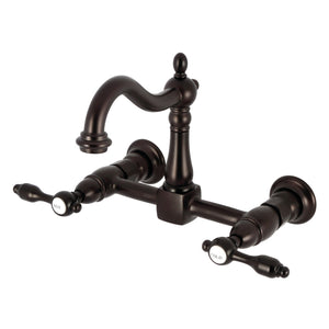 Tudor KS1265TAL Two-Handle 2-Hole Wall Mount Kitchen Faucet, Oil Rubbed Bronze