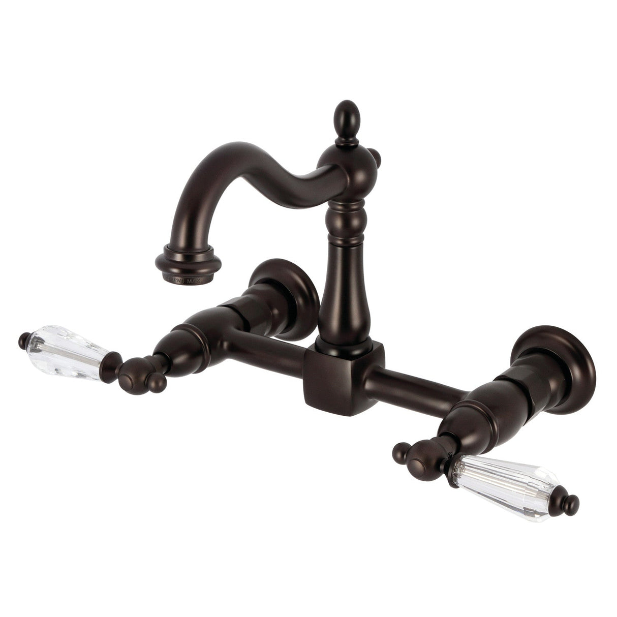 Willshire KS1265WLL Two-Handle 2-Hole Wall Mount Kitchen Faucet, Oil Rubbed Bronze