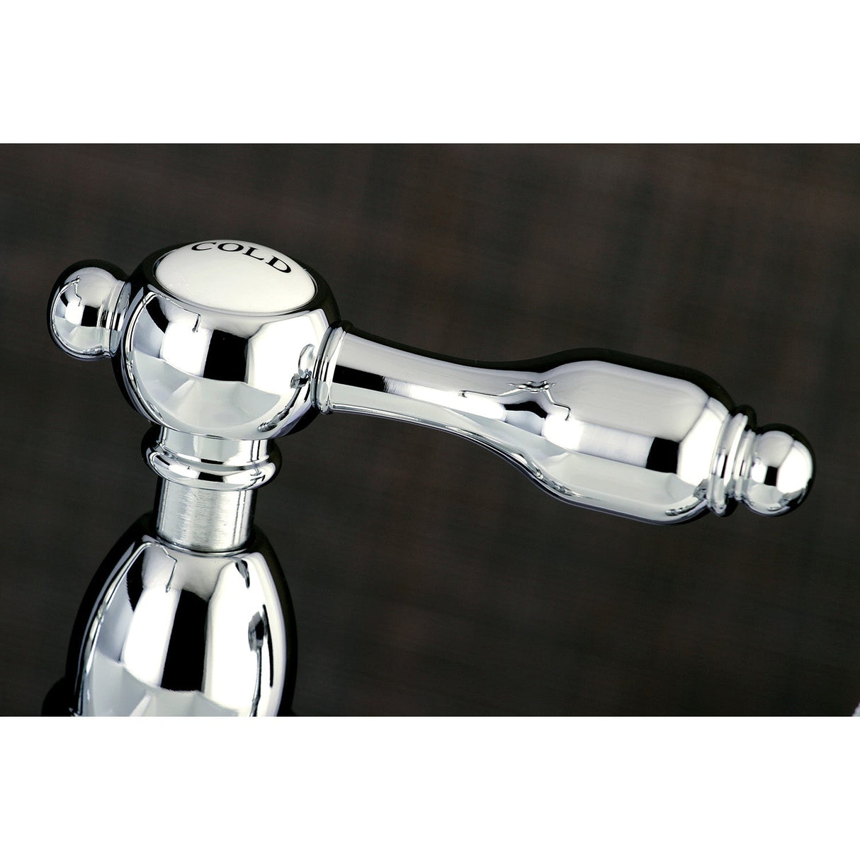 Tudor KS1271TALBS Two-Handle 4-Hole Deck Mount Bridge Kitchen Faucet with Brass Sprayer, Polished Chrome