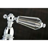 Wilshire KS1271WLLBS Two-Handle 4-Hole Deck Mount Bridge Kitchen Faucet with Brass Sprayer, Polished Chrome