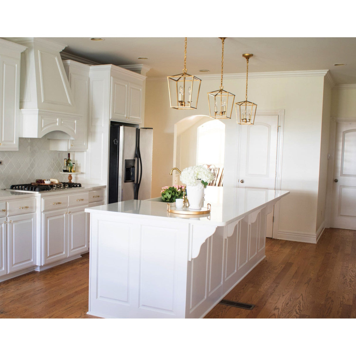 Heritage KS1272ALBS Two-Handle 4-Hole Deck Mount Bridge Kitchen Faucet with Brass Sprayer, Polished Brass