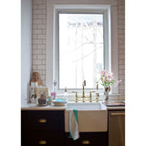 Heritage KS1272ALBS Two-Handle 4-Hole Deck Mount Bridge Kitchen Faucet with Brass Sprayer, Polished Brass
