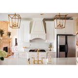 Heritage KS1272ALBS Two-Handle 4-Hole Deck Mount Bridge Kitchen Faucet with Brass Sprayer, Polished Brass