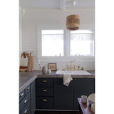 French Country KS1272TXBS Two-Handle 4-Hole Deck Mount Bridge Kitchen Faucet with Brass Sprayer, Polished Brass
