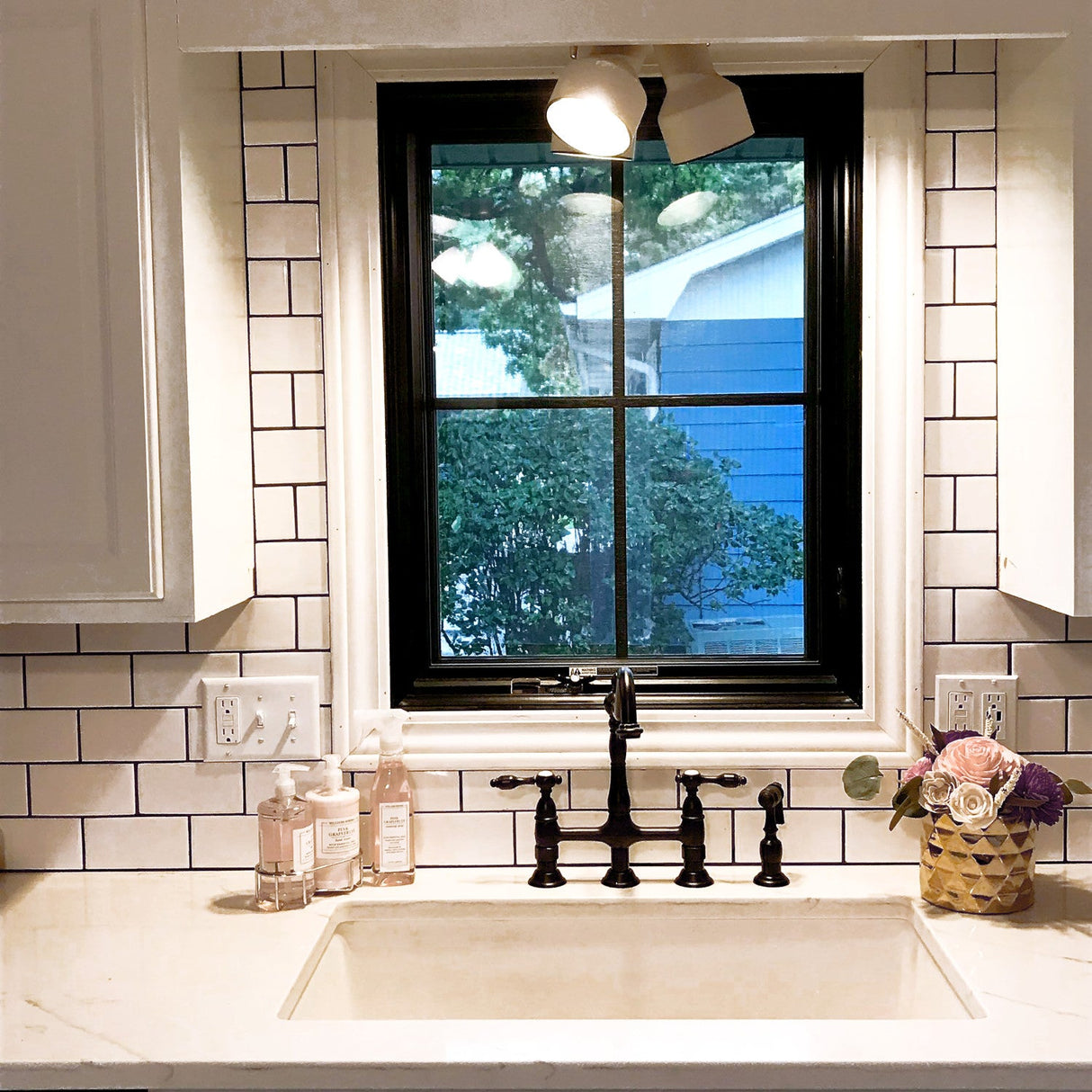 Tudor KS1275TALBS Two-Handle 4-Hole Deck Mount Bridge Kitchen Faucet with Brass Sprayer, Oil Rubbed Bronze