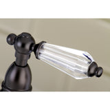 Wilshire KS1275WLLBS Two-Handle 4-Hole Deck Mount Bridge Kitchen Faucet with Brass Sprayer, Oil Rubbed Bronze