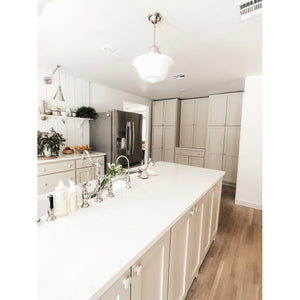 Heritage KS1276AXBS Two-Handle 4-Hole Deck Mount Bridge Kitchen Faucet with Brass Sprayer, Polished Nickel