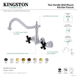 Duchess KS1286PKX Two-Handle Wall Mount Kitchen Faucet, Polished Nickel