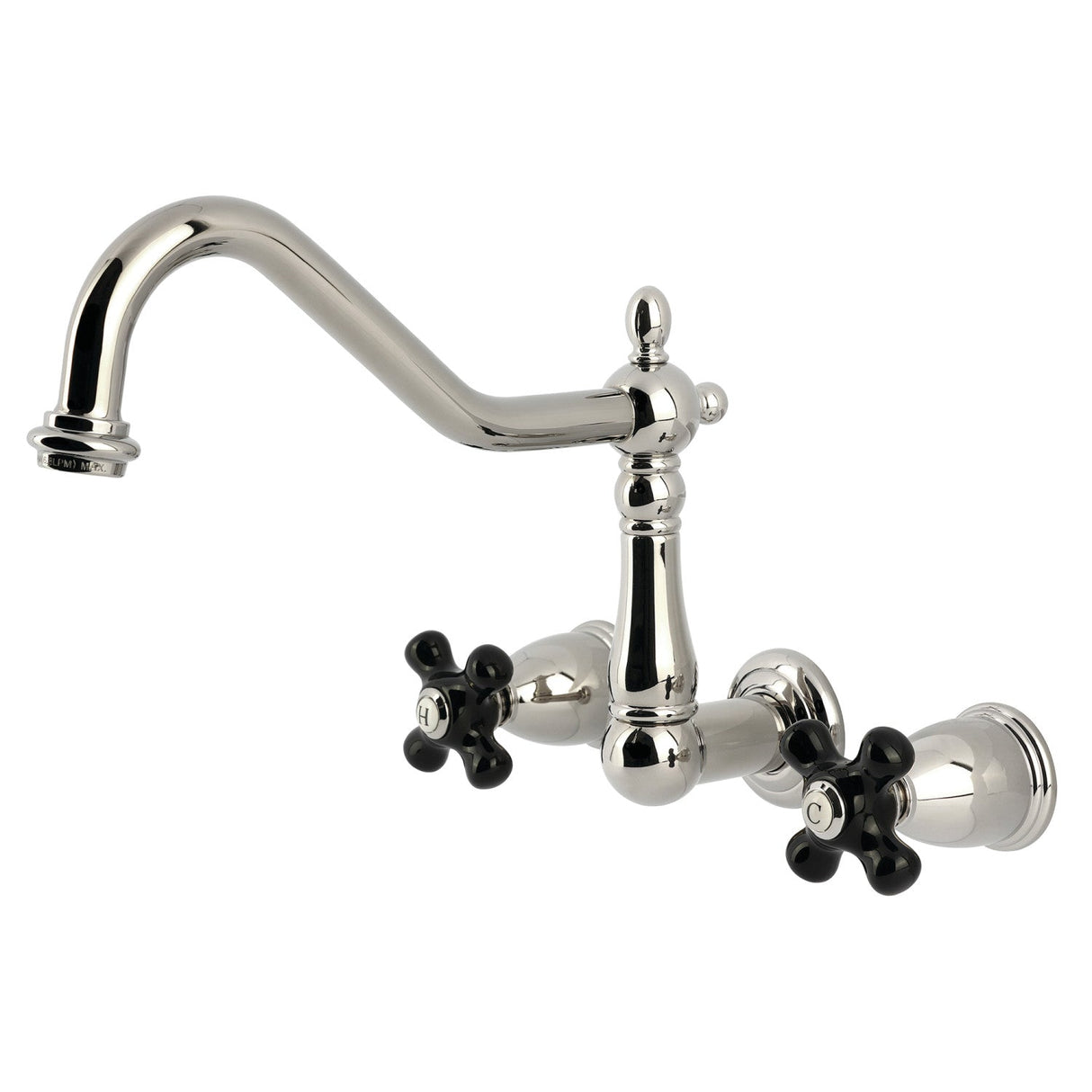 Duchess KS1286PKX Two-Handle Wall Mount Kitchen Faucet, Polished Nickel