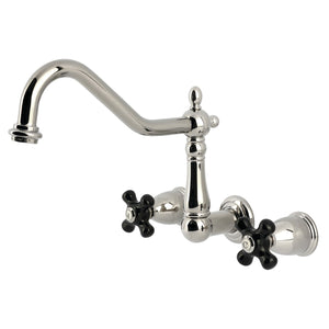 Duchess KS1286PKX Two-Handle Wall Mount Kitchen Faucet, Polished Nickel